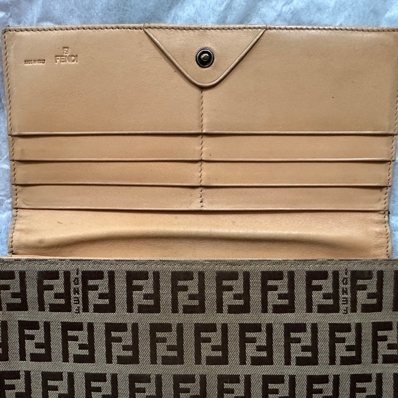 Fendi Zucchino Canvas Brown Wallet Long - Picture 5 of 11